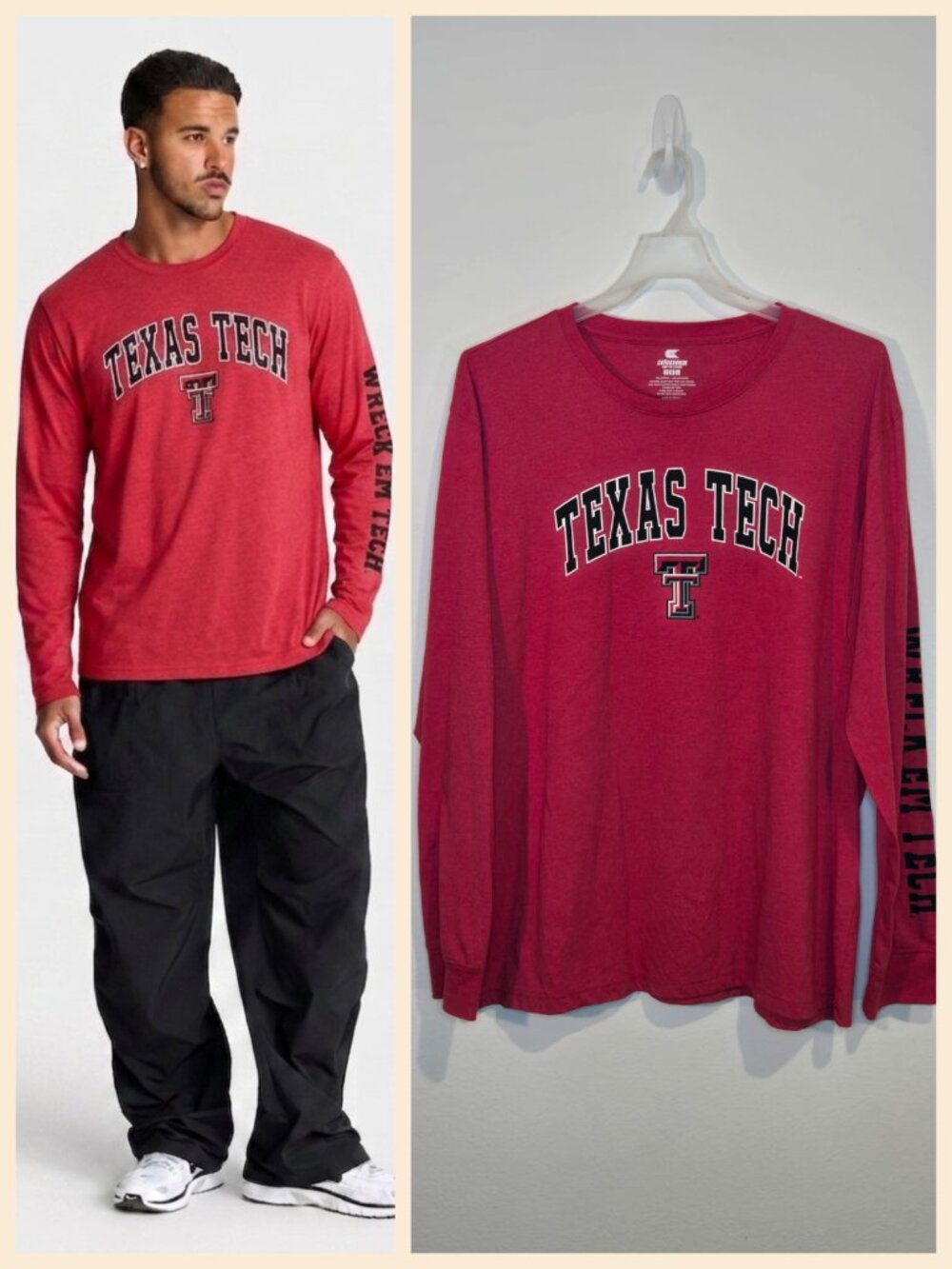 Texas tech Red Raiders long sleeve T-shirts ties 3XL gently used